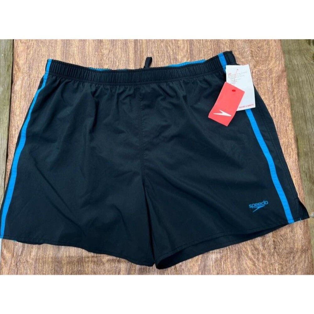Speedo XXL Navy/Blue Swim Trunks NWT UPF 50+ 4-Way Quick Dry Men’s Board Shorts